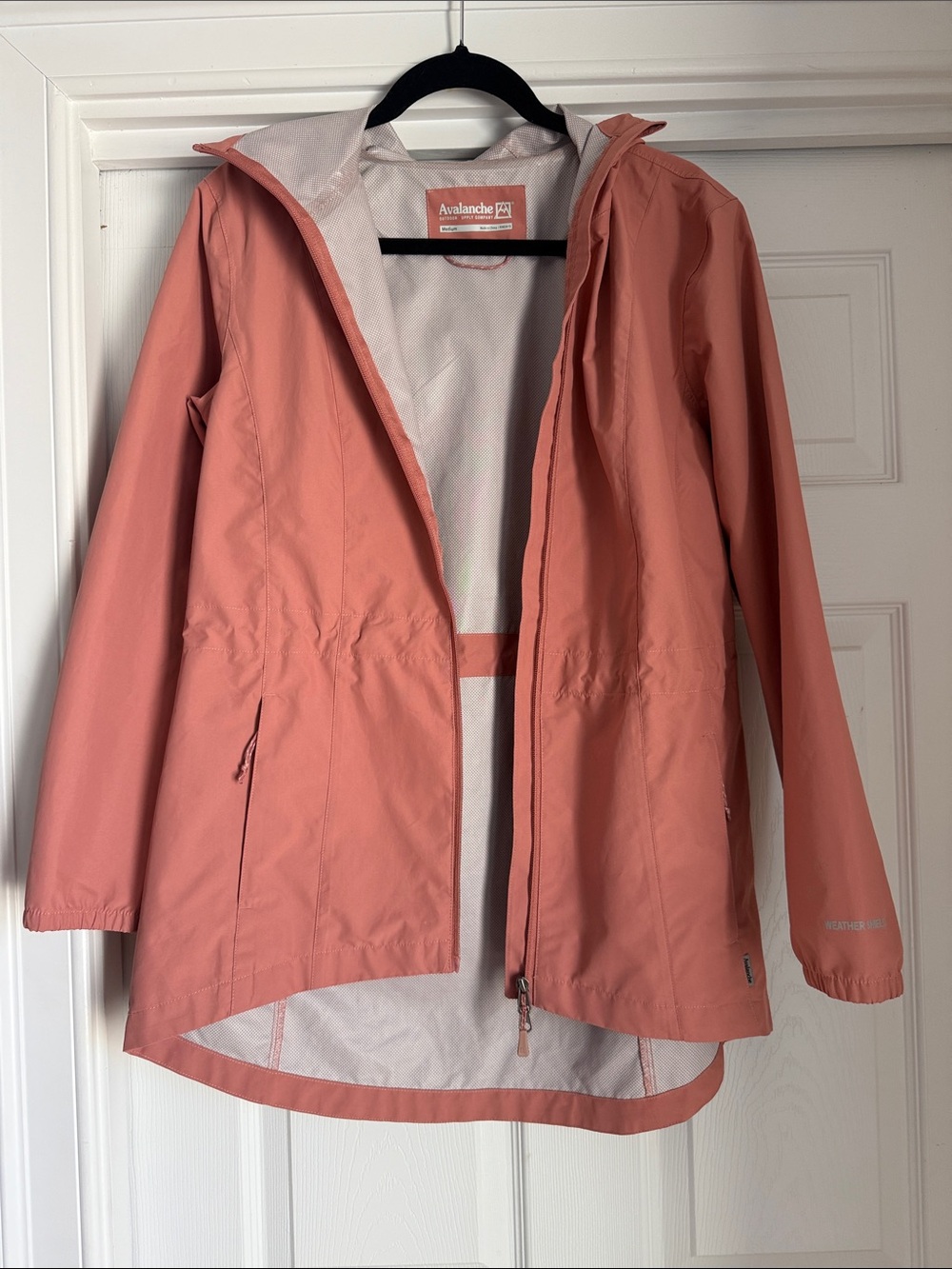 Avalanche Coral-Pink Hooded Lightweight Trench Jacket
